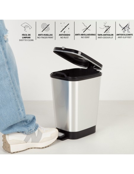 Curver Balde do lixo com pedal Chic Bin 6L cinzento