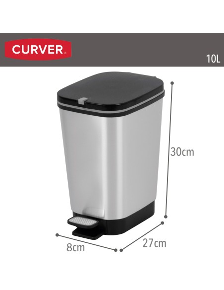Curver Balde do lixo com pedal Chic Bin 6L cinzento