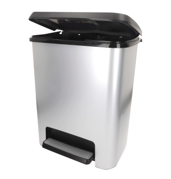 Curver Caixote do lixo Compatta 25L Metálico