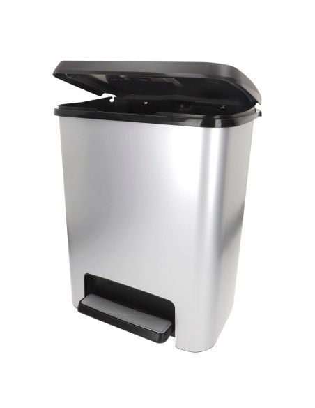 Curver Caixote do lixo Compatta 25L Metálico
