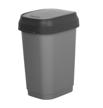 Curver Caixote do lixo com tampa dupla 30-35L cinzento