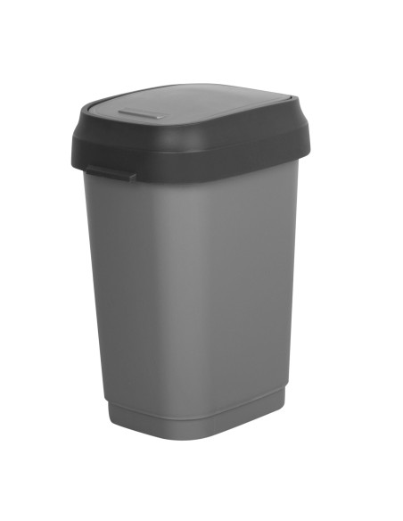 Curver Caixote do lixo com tampa dupla 30-35L cinzento