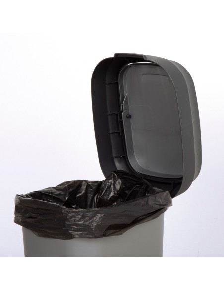 Curver Caixote do lixo com tampa dupla 30-35L cinzento