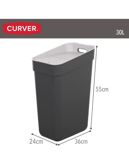 Curver Contentor de reciclagem Ready To Collect 30L cinzento