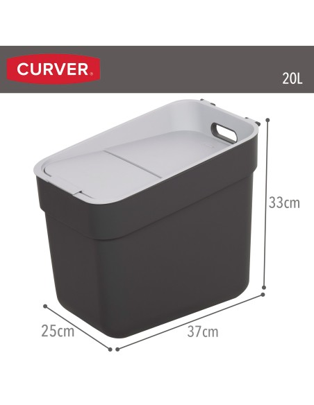Curver Caixote de reciclagem Ready To Collect 20L cinzento