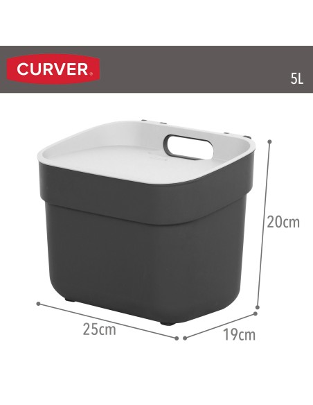 Curver Contentor de reciclagem Ready To Collect 5L cinzento