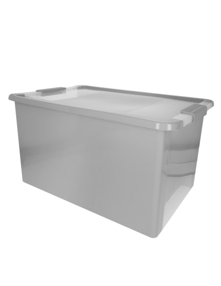 Curver Caixa de arrumação com tampa Bi-Box 40L cinzento