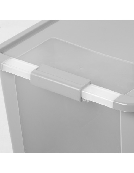 Curver Caixa de arrumação com tampa Bi-Box 40L cinzento