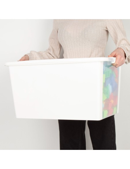 Curver Caixa de arrumação com tampa Bi-Box 40L branco