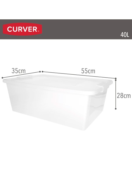 Curver Caixa de arrumação com tampa Bi-Box 40L branco