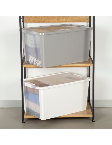 Curver Caixa de arrumação com tampa Bi-Box 40L branco