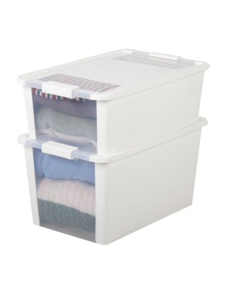 Curver Caixa de arrumação com tampa Bi-Box 40L branco