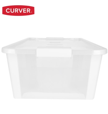 Curver Caixa de arrumação com tampa Bi-Box 26L branco 2