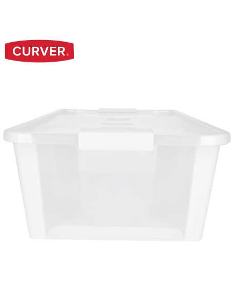 Curver Caixa de arrumação com tampa Bi-Box 26L branco