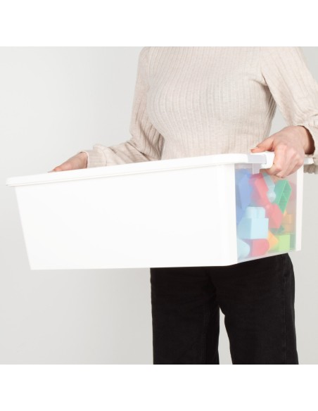 Curver Caixa de arrumação com tampa Bi-Box 26L branco