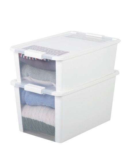 Curver Caixa de arrumação com tampa Bi-Box 26L branco