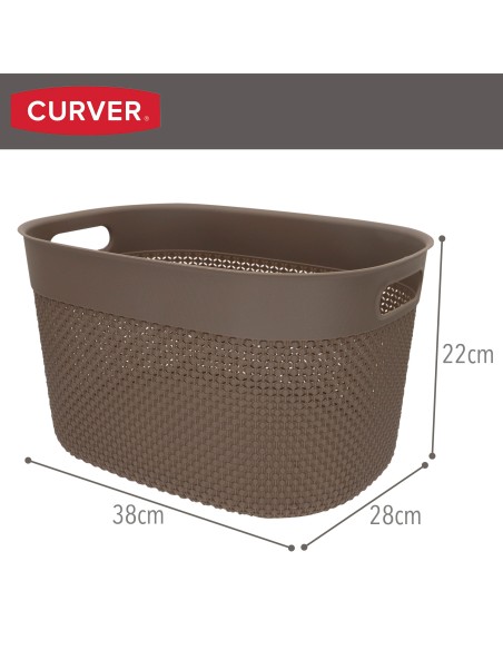 Curver Cesta organizadora Filo 18L marrón
