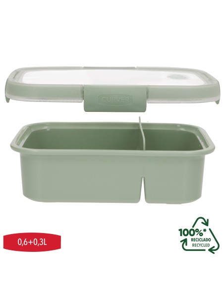 Curver Recipiente hermético doble compartimento (0,6+0,3L)