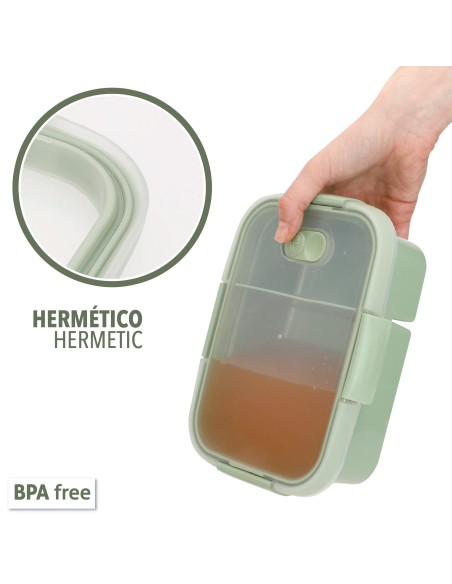 Curver Recipiente hermético doble compartimento (0,6+0,3L)