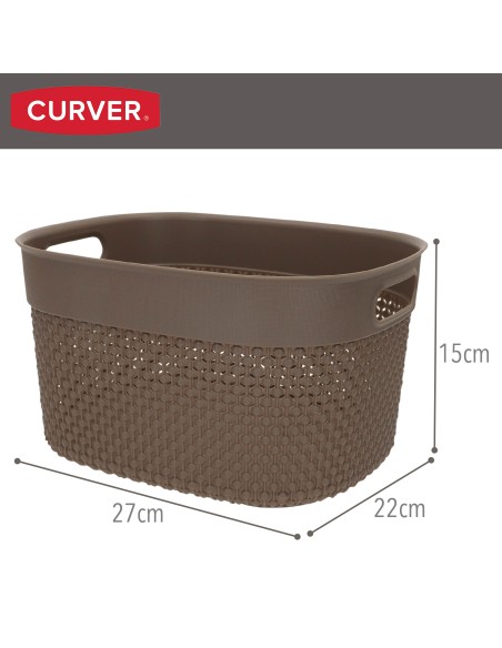 Curver Cesta organizadora Filo 6L marrón