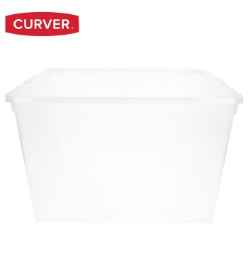 Curver Caixa de arrumação com tampa C-Box 27L transparente 2