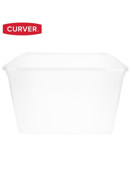 Curver Caixa de arrumação com tampa C-Box 27L transparente