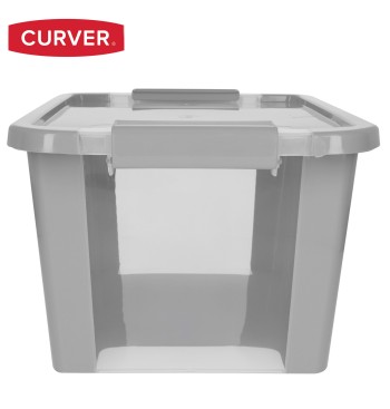 Curver Caixa de arrumação com tampa Bi-Box 11L cinzento 2