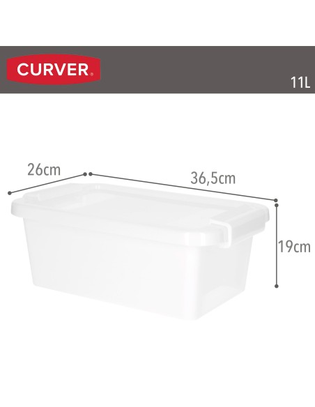 Curver Caixa de arrumação com tampa Bi-Box 11L branco
