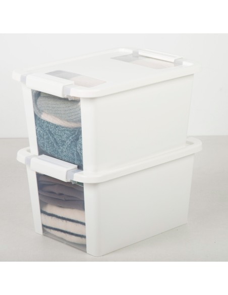 Curver Caixa de arrumação com tampa Bi-Box 11L branco