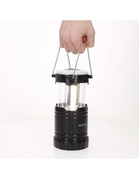 Luz de campismo LED 4 em 1 a pilhas 270 lúmens com gancho
