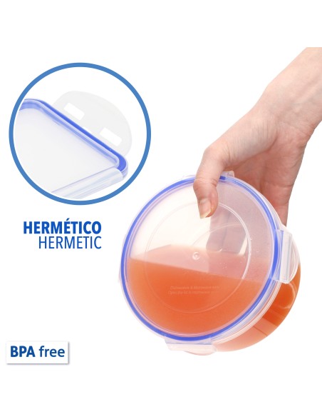 Max Home Pack 7 recipientes de plástico herméticos de 0,1 a 5L