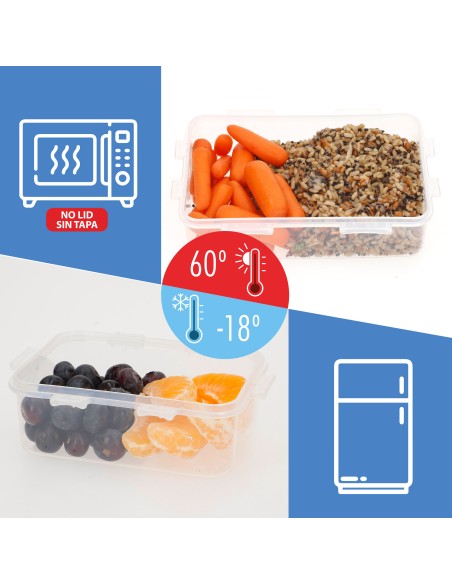 Max Home Pack 7 recipientes de plástico herméticos de 0,1 a 5L