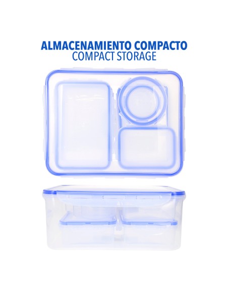Max Home Pack 7 recipientes de plástico herméticos de 0,1 a 5L