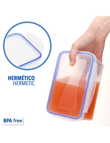 Max Home Pack 8 recipientes de plástico herméticos de 0,2 a 4,5L
