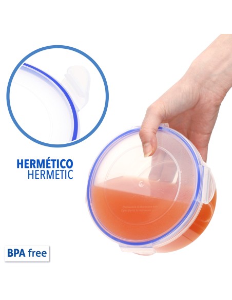 Max Home Pack 7 recipientes de plástico herméticos de 0,08 a 3,6L