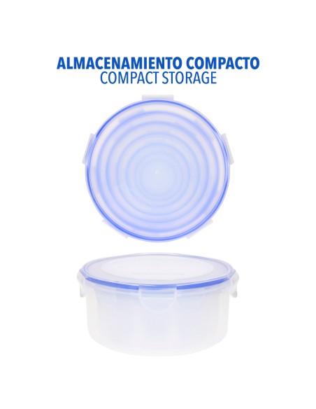 Max Home Pack 7 recipientes de plástico herméticos de 0,08 a 3,6L