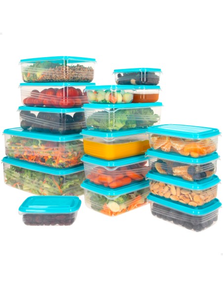 Max Home Pack 17 recipientes de plástico 0,2 a 2,5L