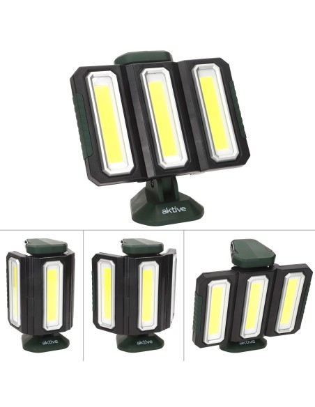 3 em 1 USB e powerbank 1500 lúmenes exterior LED triplo holofote