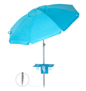 Guarda-chuva de praia à prova de vento 8 varetas 210 cm...