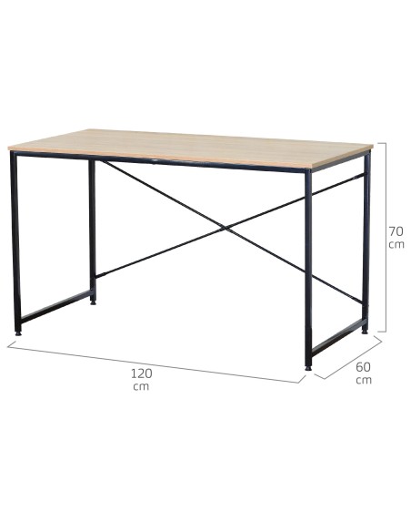 Mesa de madeira e aço Max Home 120x60x71 cm