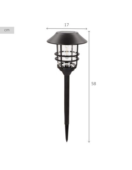 Conjunto de 2 balizas solares LED com luz quente 6 lúmens IP44