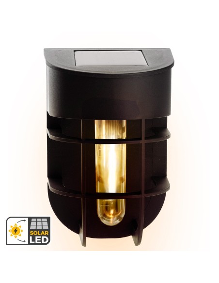 Conjunto de 2 candeeiros de parede solares LED 6 lúmens
