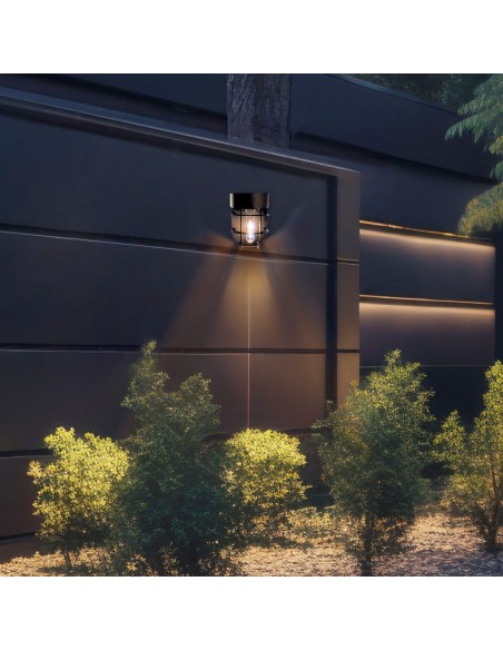Conjunto de 2 candeeiros de parede solares LED 6 lúmens