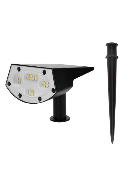 Instalação de holofote solar LED 5-10 lúmens 2 em 1