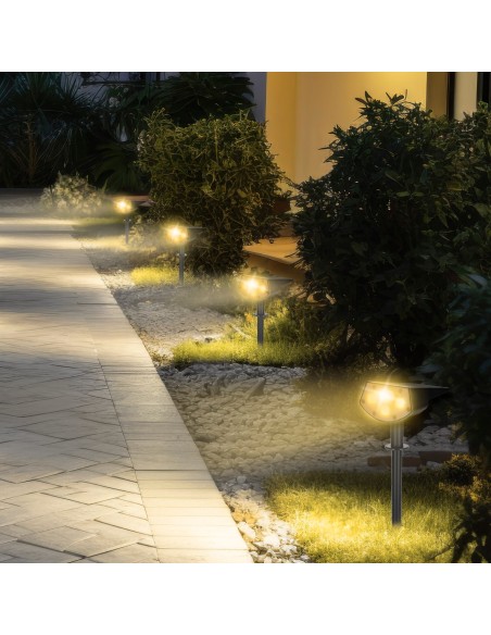 Instalação de holofote solar LED 5-10 lúmens 2 em 1