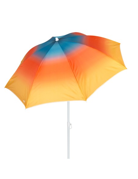 Guarda-sol de praia 8 varas 180 cm multicolorido