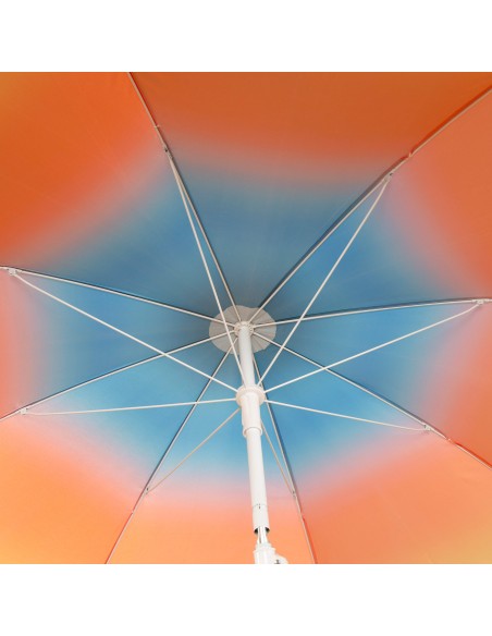 Guarda-sol de praia 8 varas 180 cm multicolorido