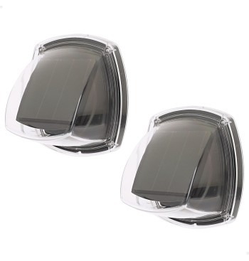 Conjunto de 2 candeeiros de parede solares LED 3 lúmens
