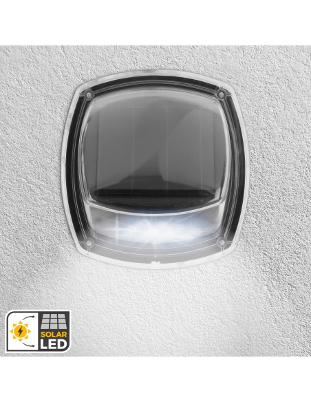 Conjunto de 2 candeeiros de parede solares LED 3 lúmens