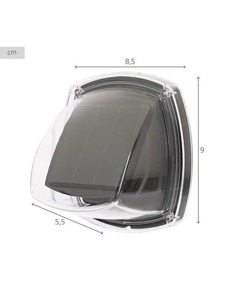 Conjunto de 2 candeeiros de parede solares LED 3 lúmens